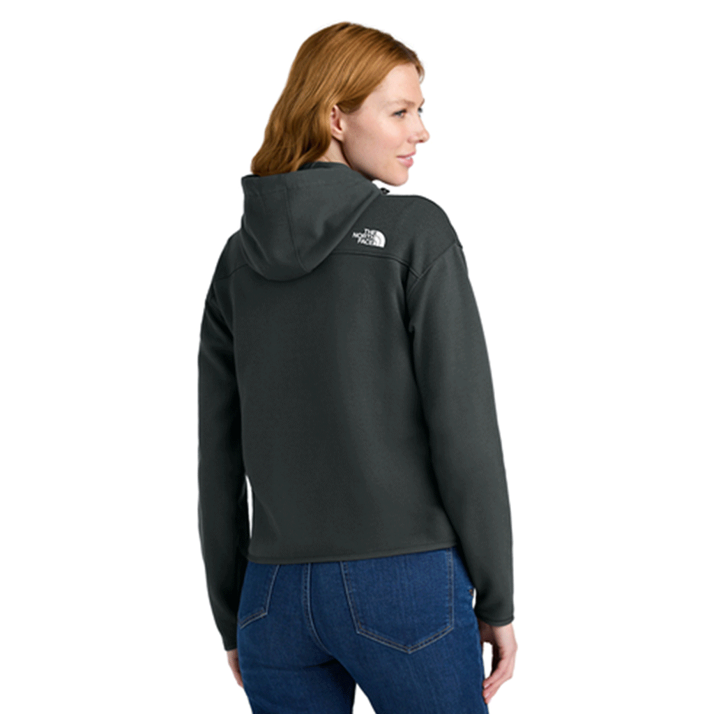 The North Face Women's Asphalt Grey Double-Knit Full-Zip Hoodie