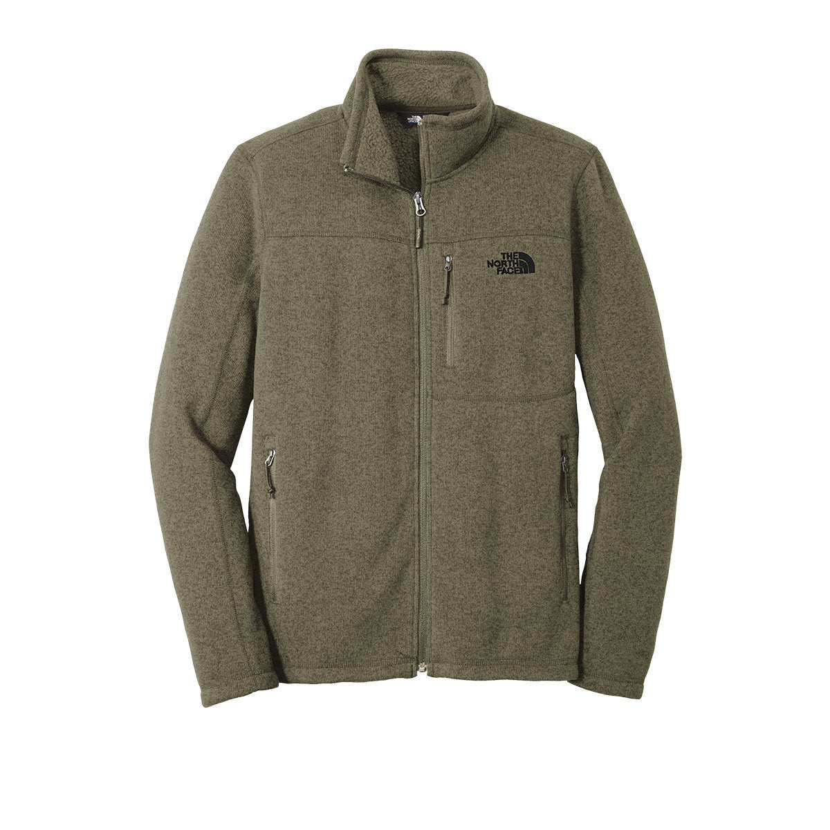 The North Face Men's New Taupe Green Heather Sweater Fleece Jacket