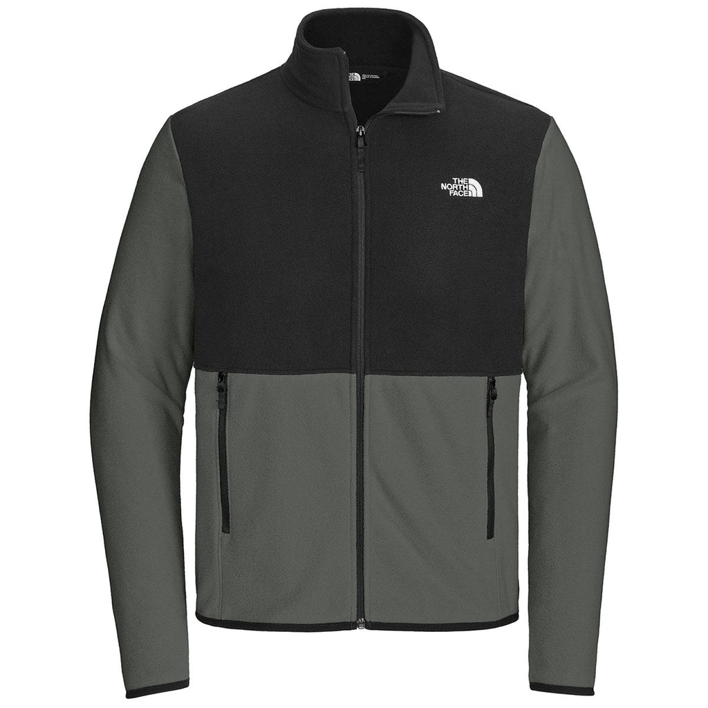 The North Face Men's Asphalt Grey/TNF Black Glacier Full-Zip Fleece Jacket
