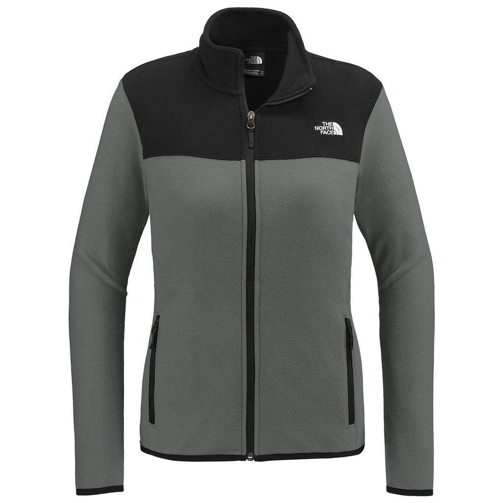 The North Face Women's Asphalt Grey/TNF Black Glacier Full-Zip Fleece Jacket