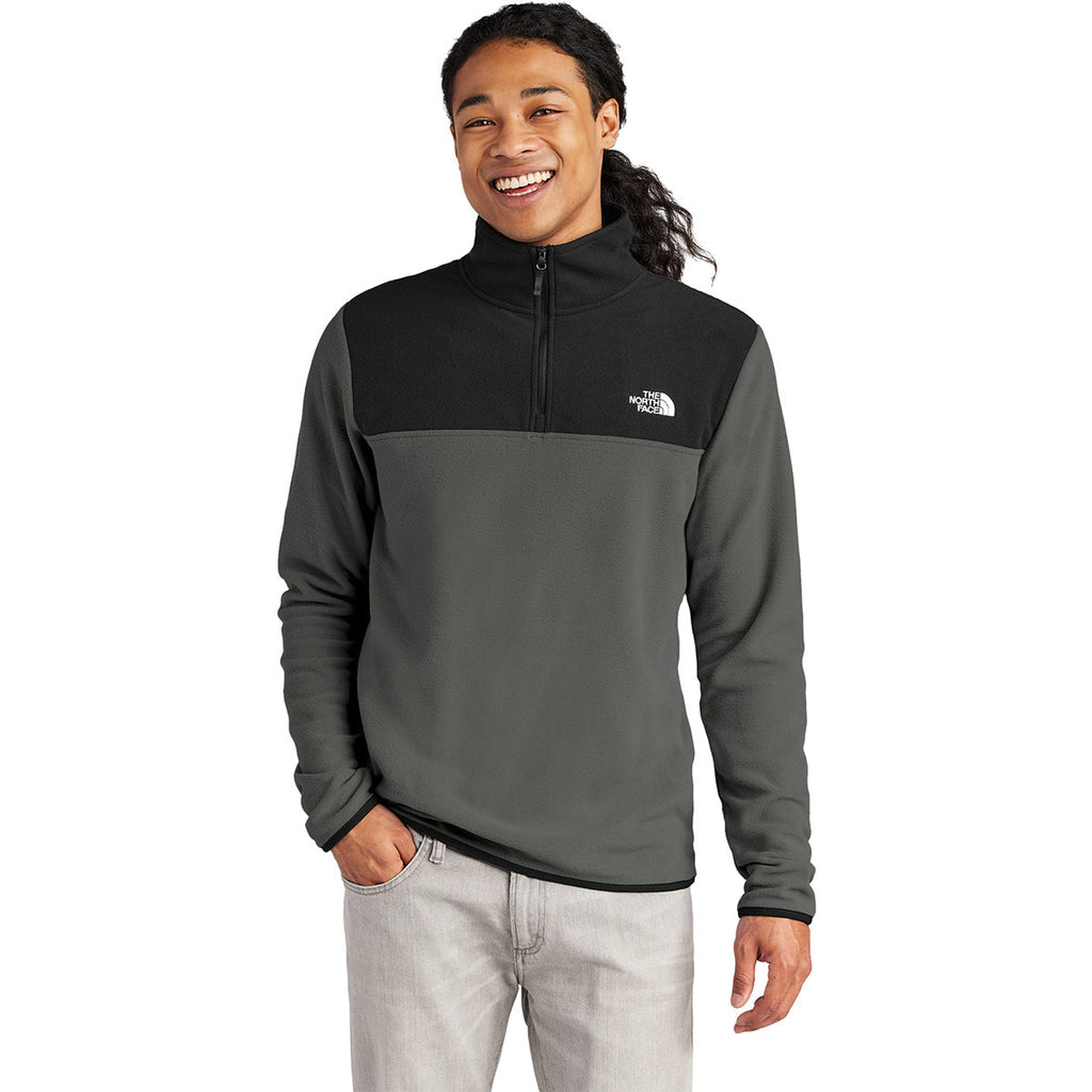 The North Face Men's Asphalt Grey/TNF Black Glacier 1/4-Zip Fleece