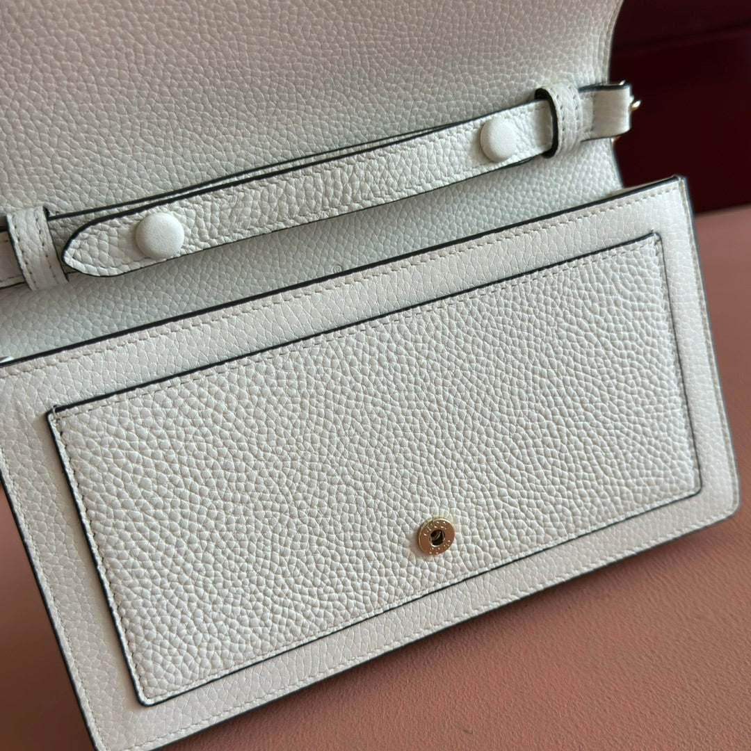 Gucci 25S Dionysus Wallet On Chain 20 in Ivory Calfskin