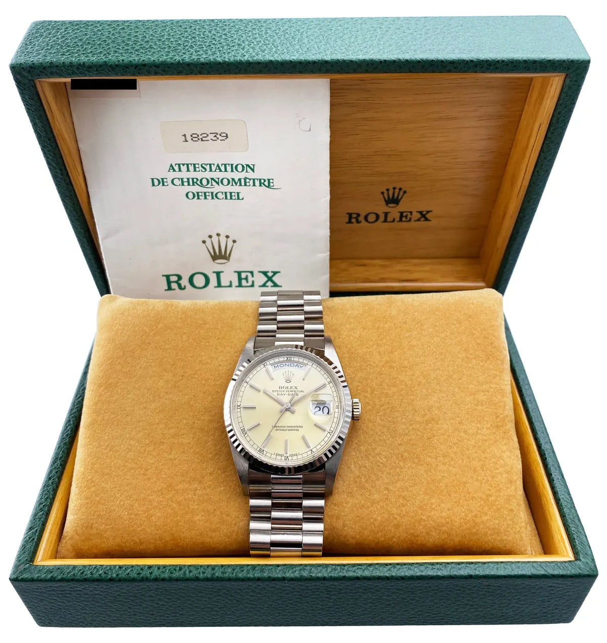 Rolex Day-Date Silver Dial stainless steel - Hình 2