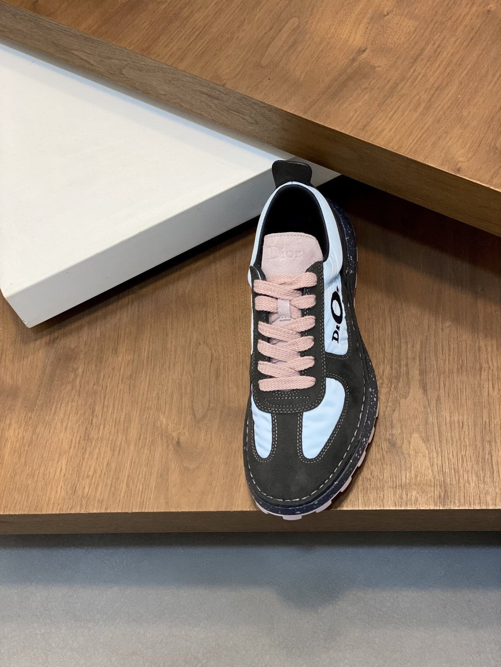 Dior Black and Blue Panel Sneakers — front