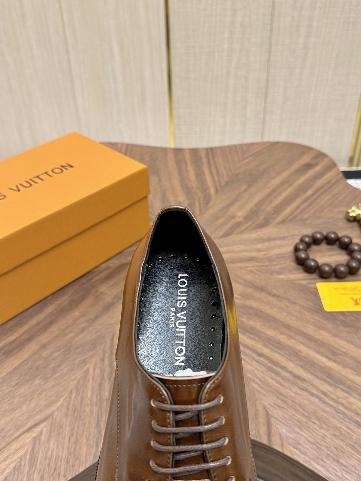 Louis Vuitton Brown Lace-Up Dress Shoes — side