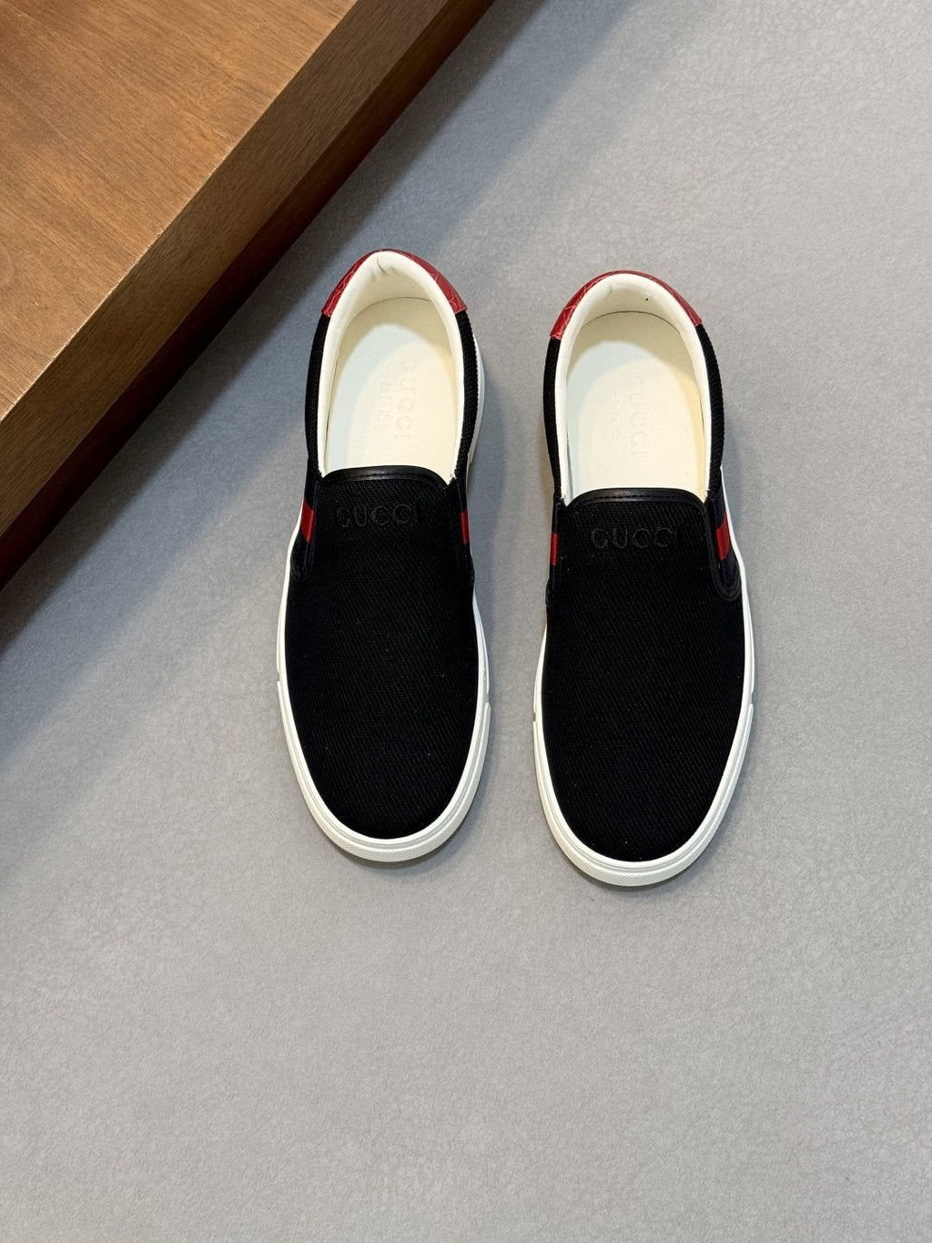 Gucci Web Stripe Slip-On Sneakers — front