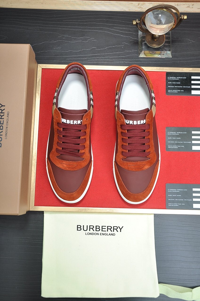 Burberry Check Heel Low-Top Sneakers — front