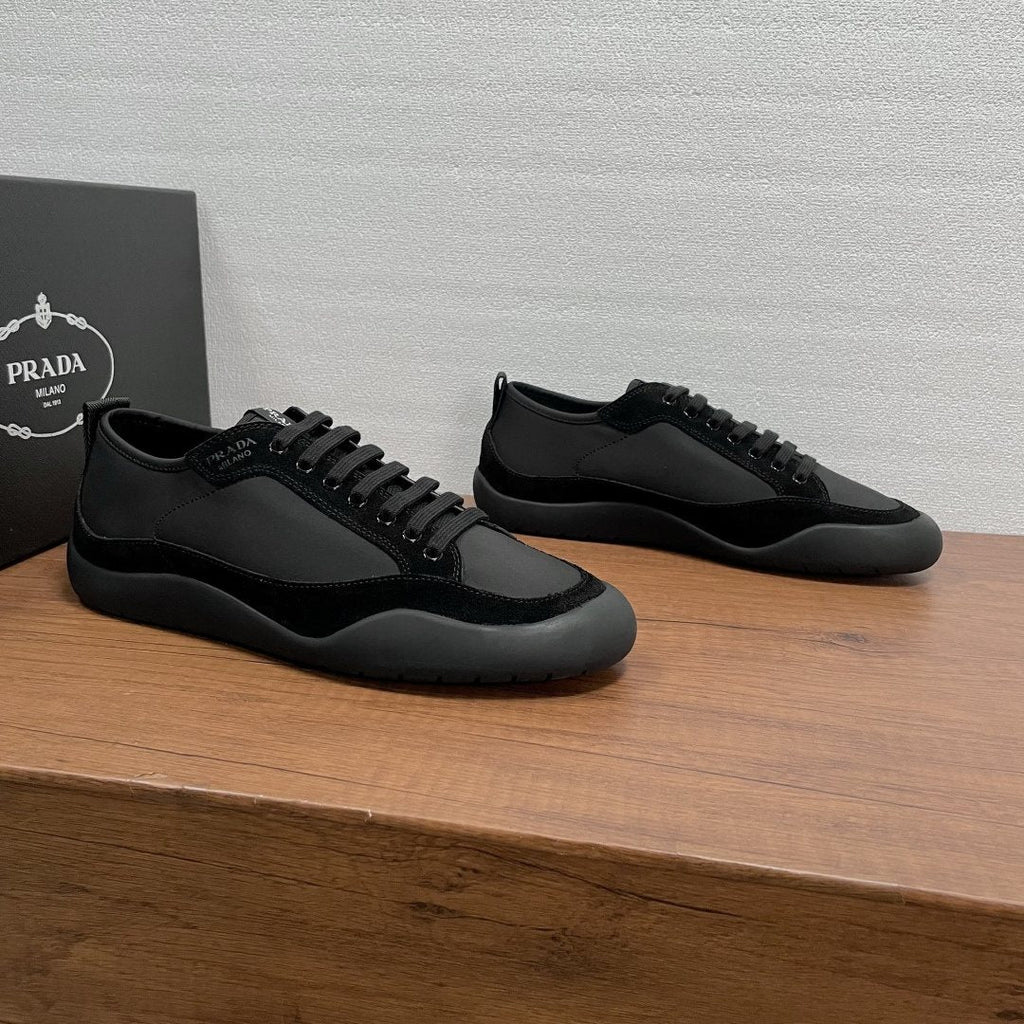 Prada Speedrock Nylon and Suede Sneakers — side