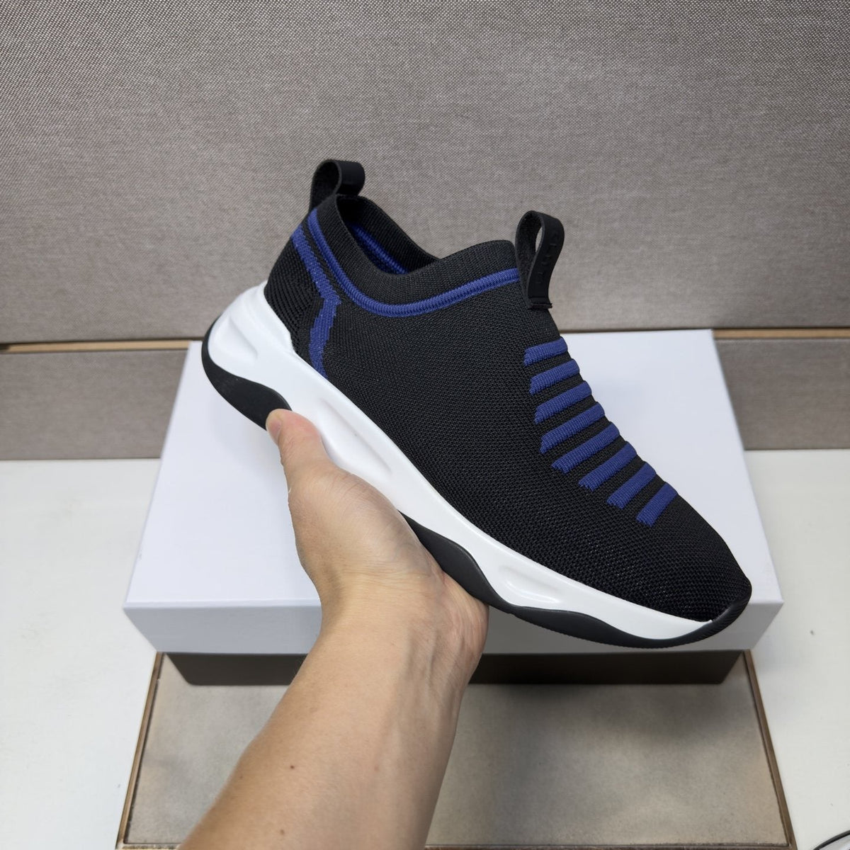 Berluti Ribbed Slip-On Sneakers — model