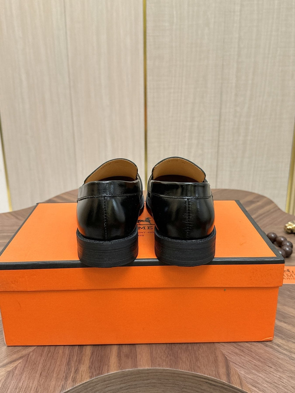 Hermès Metal H-Hardware Loafers — back